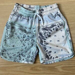 Kith Kids Light Blue Paisley Shorts - Size 6Y